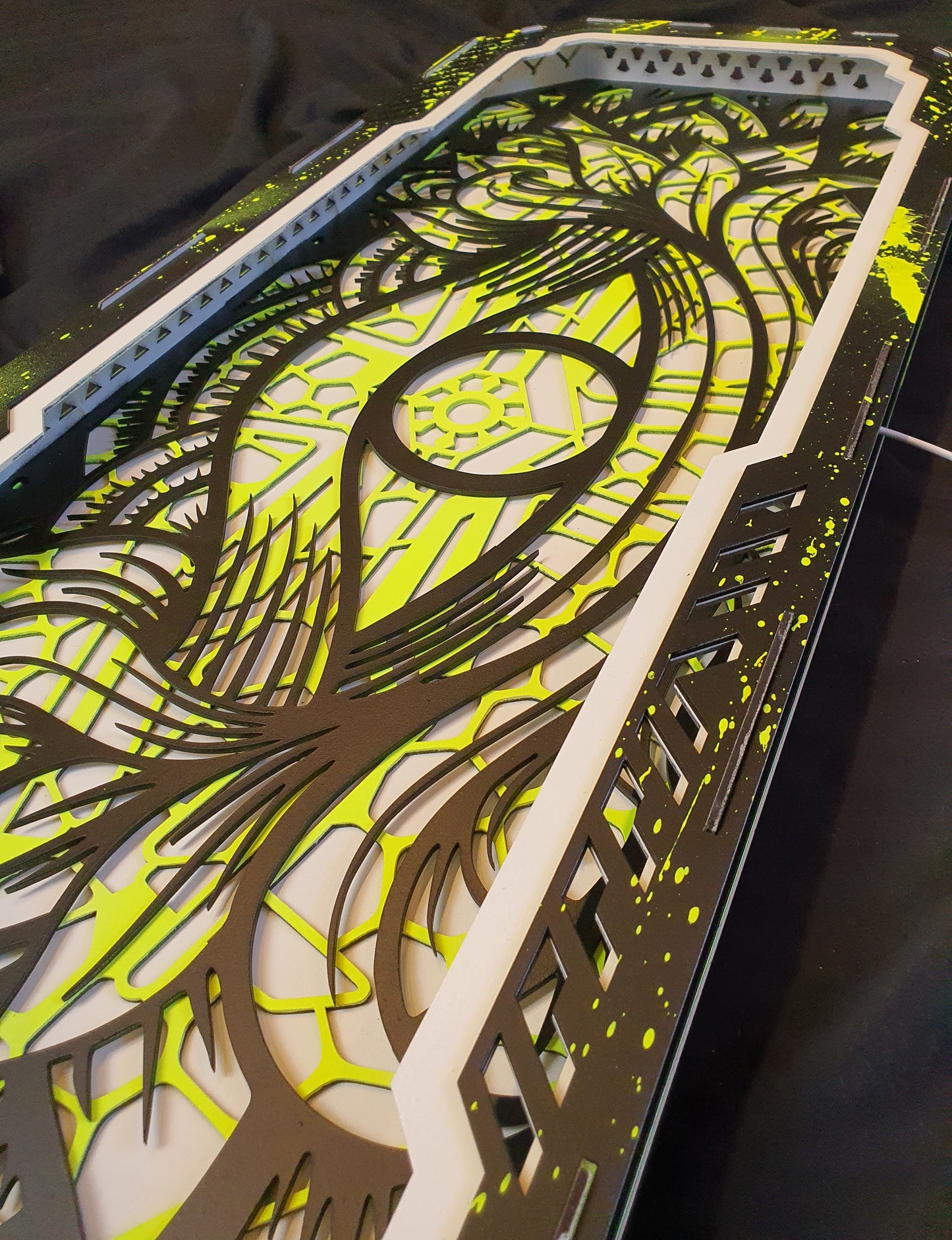Mandala Auge (3D/Licht/Kunst)-(Grün)