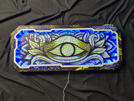Mandala Auge (3D/Licht/Kunst)-(Grün)